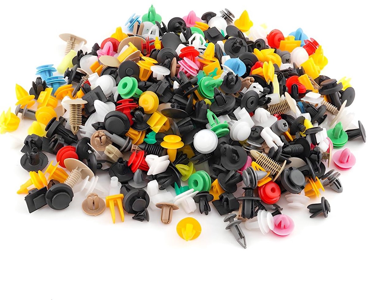 Dailygoods- Bevestigingsclips Hoogwaardig Nylon - Auto Clips - Bevestigingsklemmen - Universele Toepassing - 500 Stuks - Duurzaam en Robuust - Autoclips