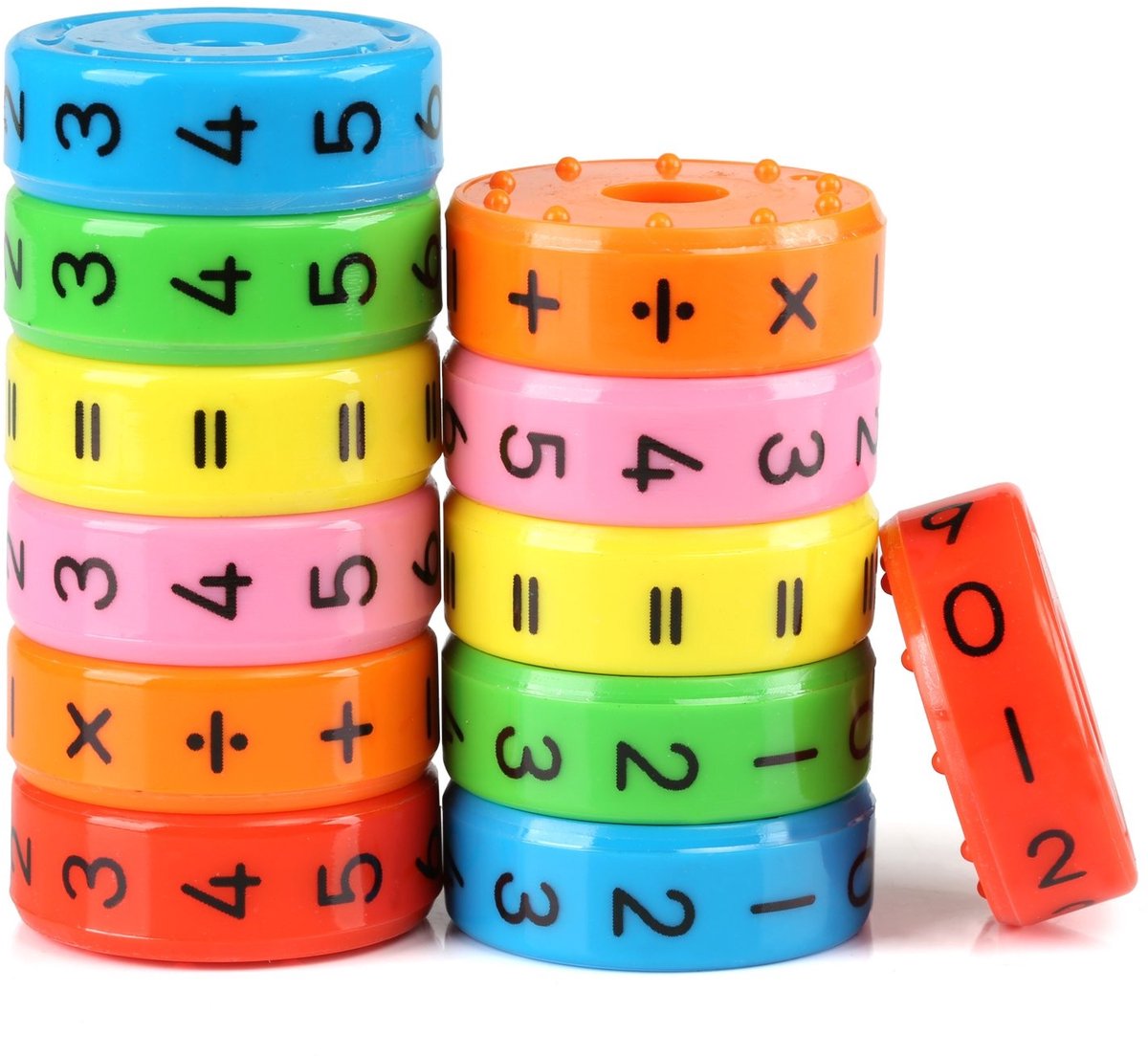 Dailygoods- Rekenrol Educatief Speelgoed - Reken Spelletjes Groep 3 - Reken Spelletjes Groep 4 - Magnetisch - Milieuvriendelijk - 6 x 3 x 3 cm - Rekenspel