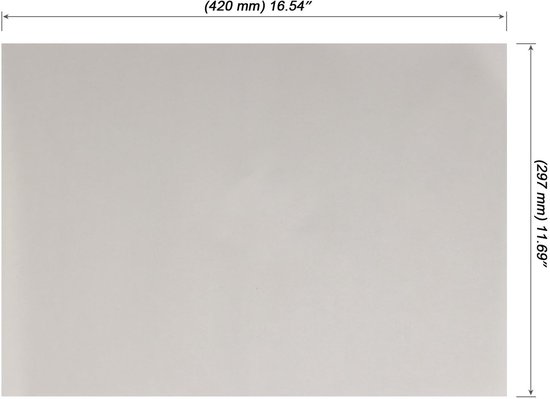 Wit A3-formaat papier met afmetingen van 420 mm x 297 mm.