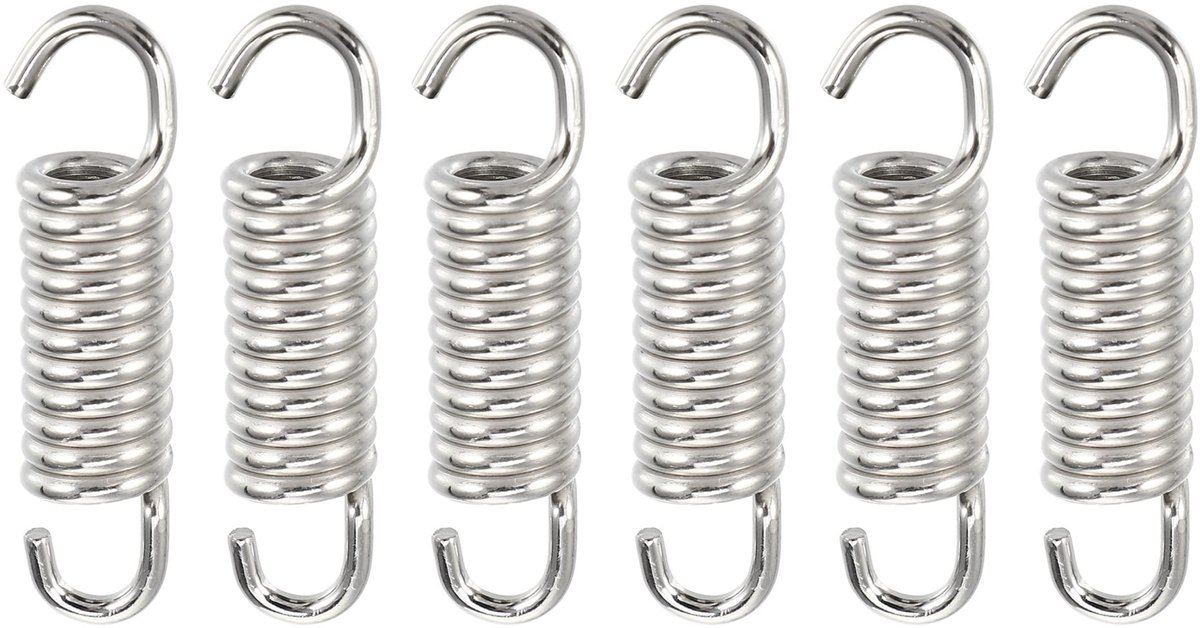 Dailygoods- Uitlaatpijp 43mm - 6 Stuks - Roestvrij Staal - Waterdicht - Corrosiebestendig - Universele Pasvorm - Demper