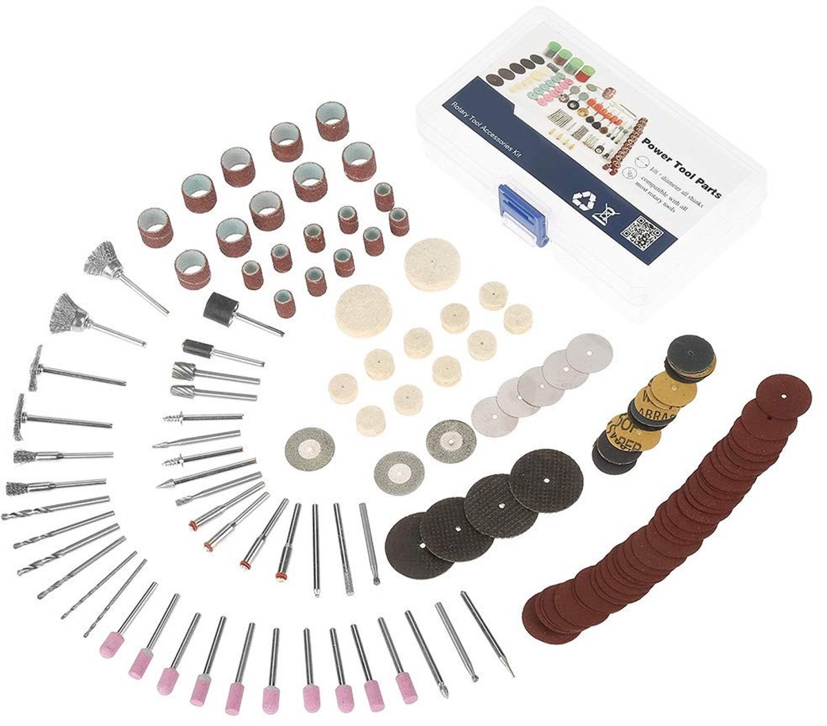 Dailygoods - 141-delige Mini Rotatiefrees Set voor Polijsten, Slijpen en Boren