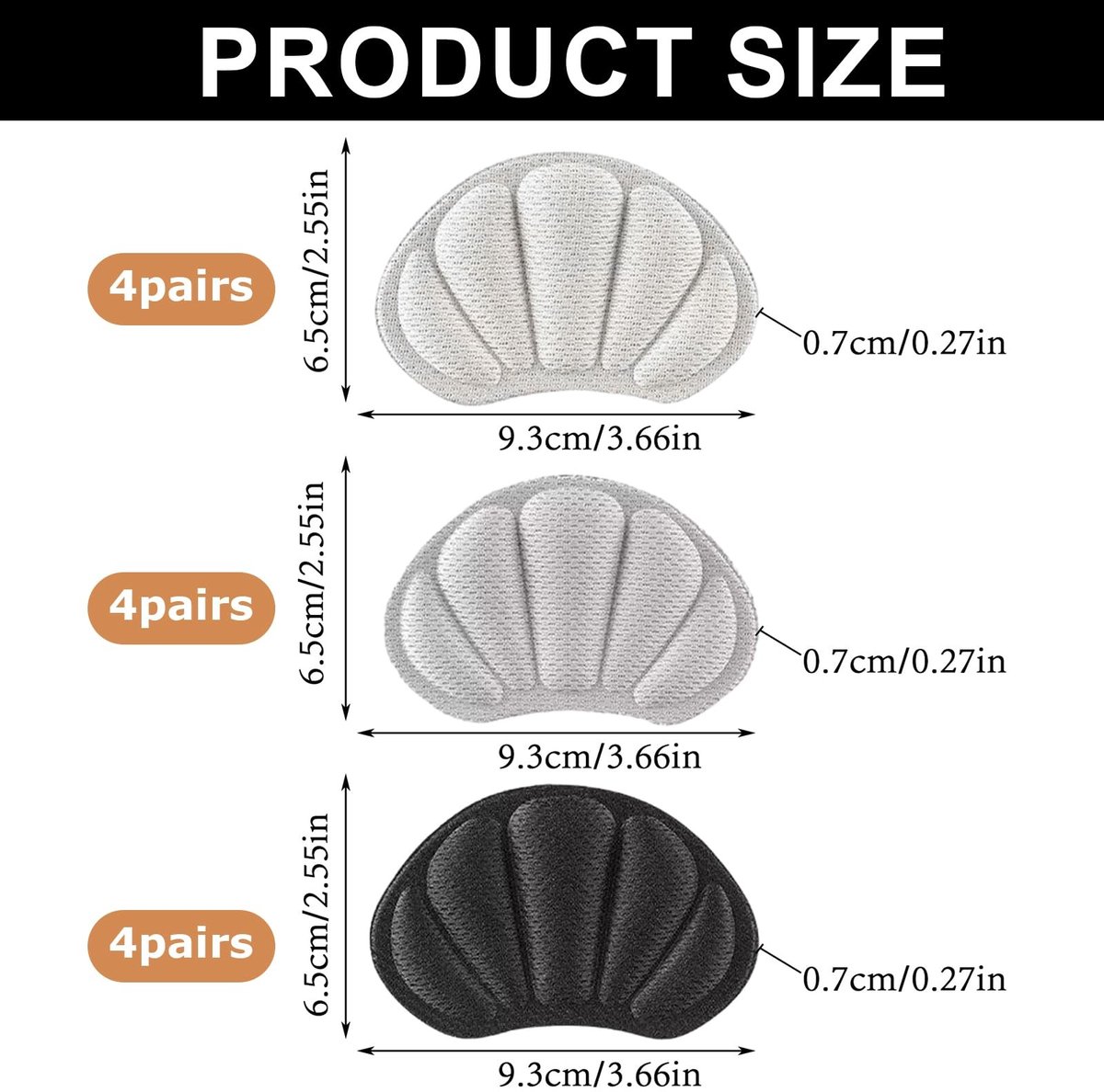 Dailygoods- Hielkussens 12 Paar - Zelfklevende Hielbeschermers - Antislip Hielkussens - Hielbeschermers voor Te Grote Schoenen - Comfortabel en Ademend - Zacht op de Huid