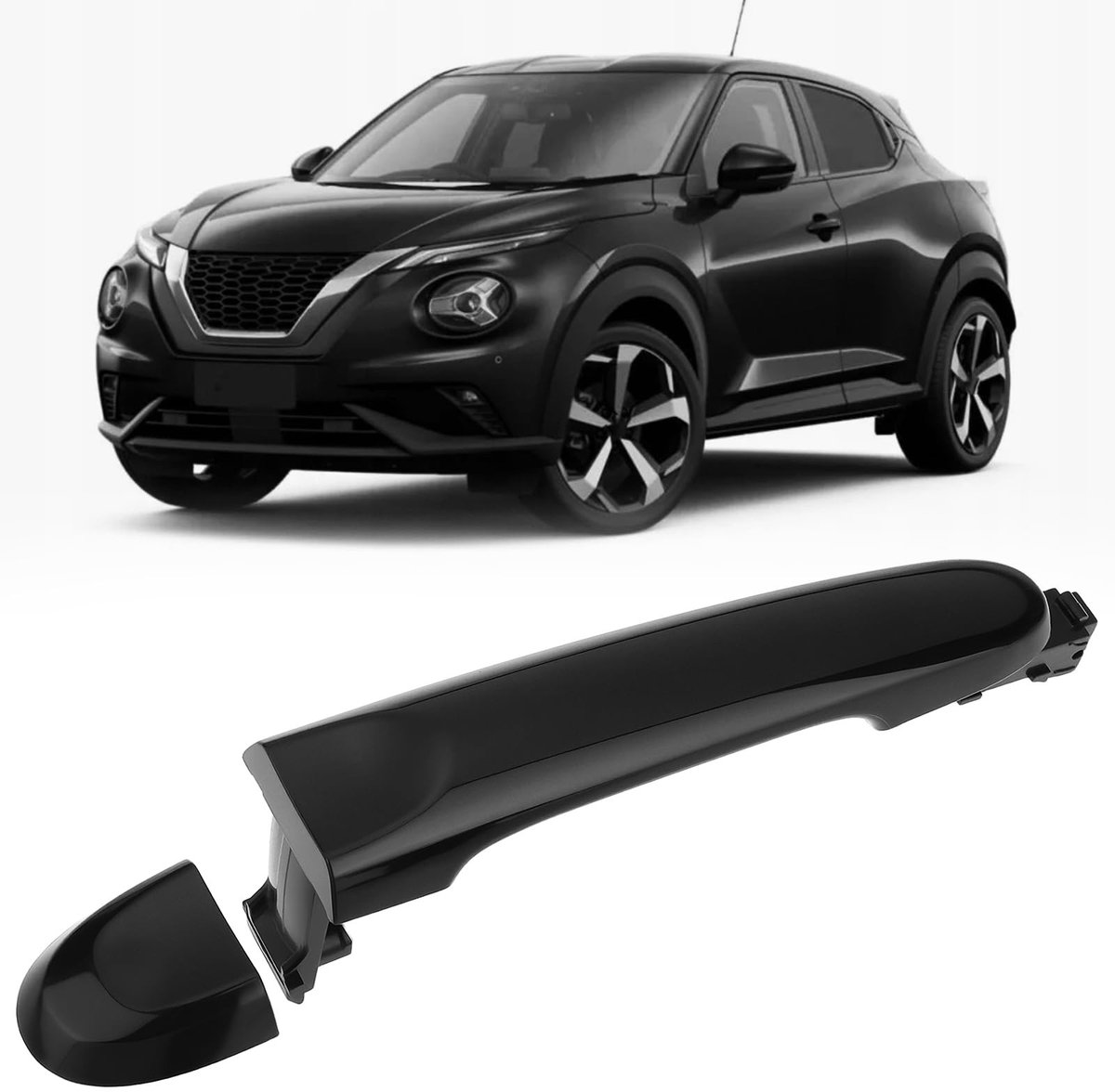 Dailygoods- Buitendeur Handvat Vervanging - Deurgreep Passagierszijde - Kunststof - Compatibel met Nissan Juke 2010-2019 - Eenvoudige Installatie - Lange Levensduur