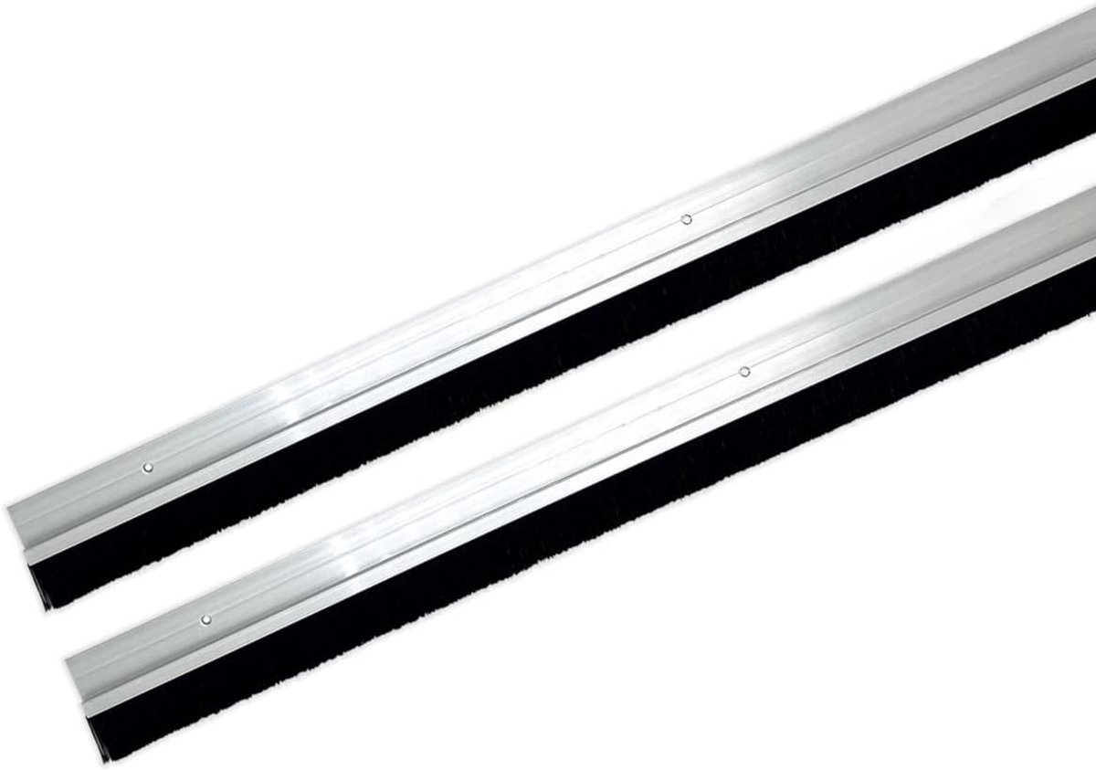 Borstelprofiel Deur - Tochtstrip Deur - Tocht Weren - Zelfklevend - 100 cm - Aluminium