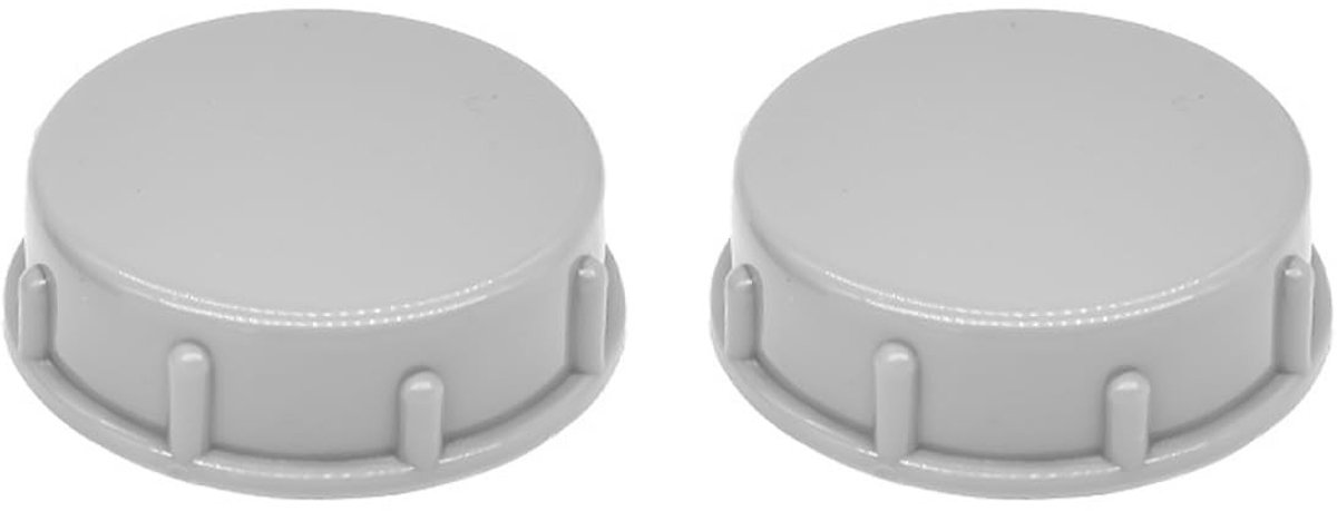 Dailygoods- Buiseindkappen 56 mm - Kunststof - Afsluitdoppen met Binnendraad - 2 Stuks - Afdichtringen - Geschikt voor Afvoerleidingen - Afsluitdop