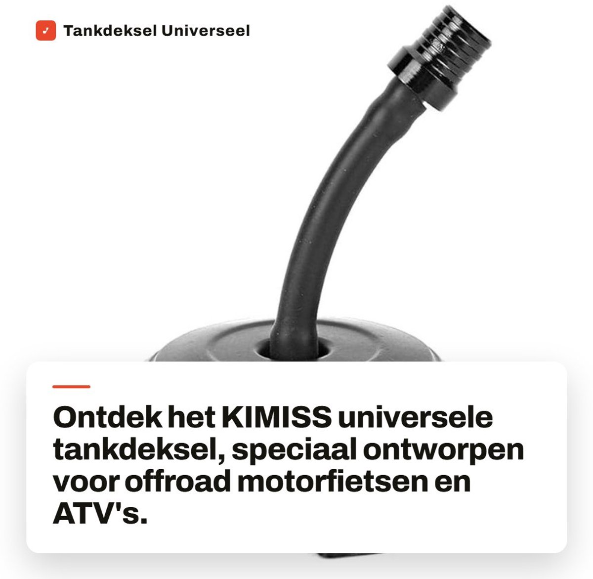 Dailygoods- Tankdeksel Geschikt voor Offroad-Motorfietsen - Benzinvergrendeling - Ventilatieventiel - Eenvoudige Installatie - Schokbestendig - Bescherming tegen Stof en Zand - Tankdop