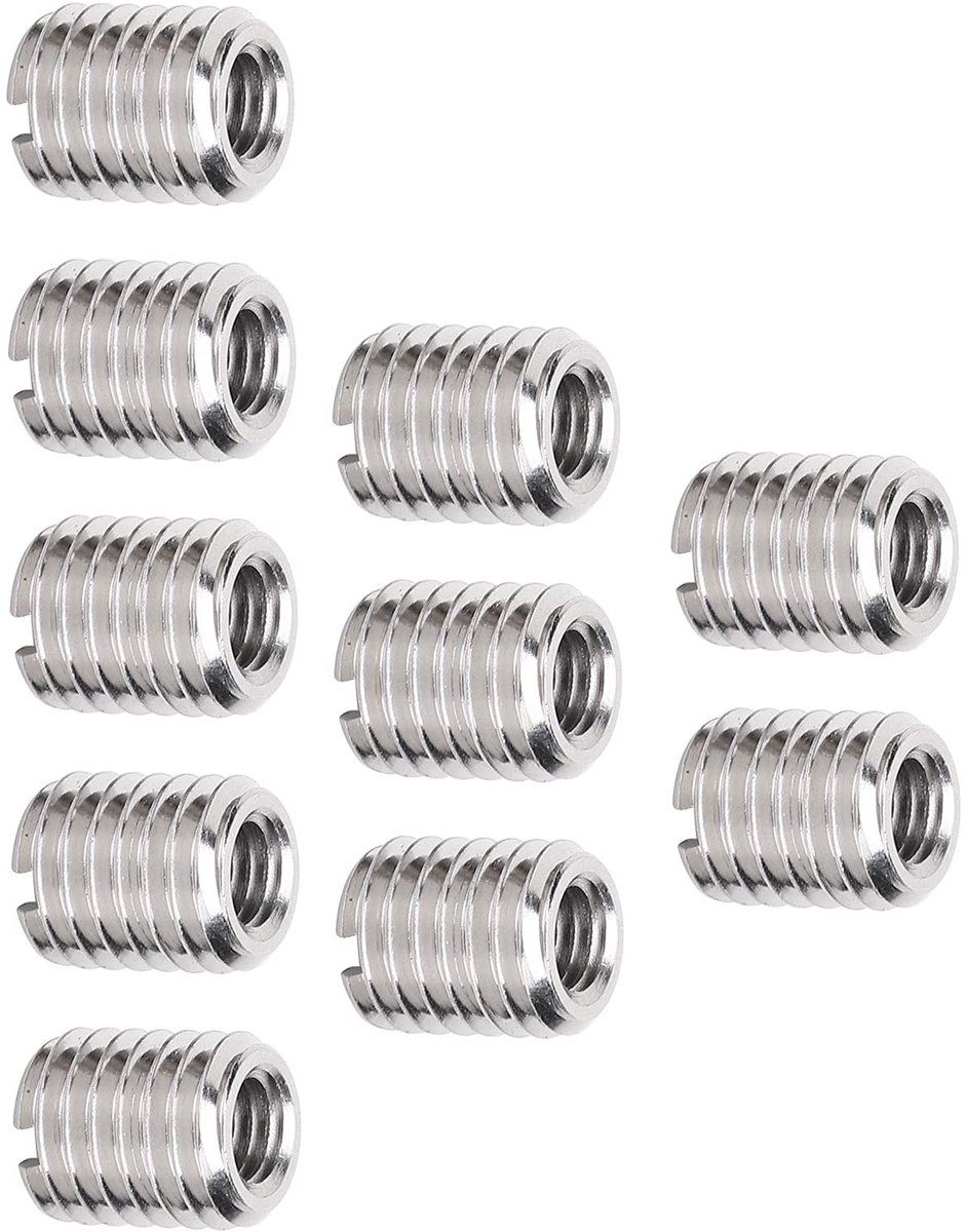 Dailygoods - M10X1.5 naar M6X1.0 Binnendraad Adapter - Schroefdraadreparatie - 10 Stuks - Verminderen - Geschikt voor Diverse Toepassingen