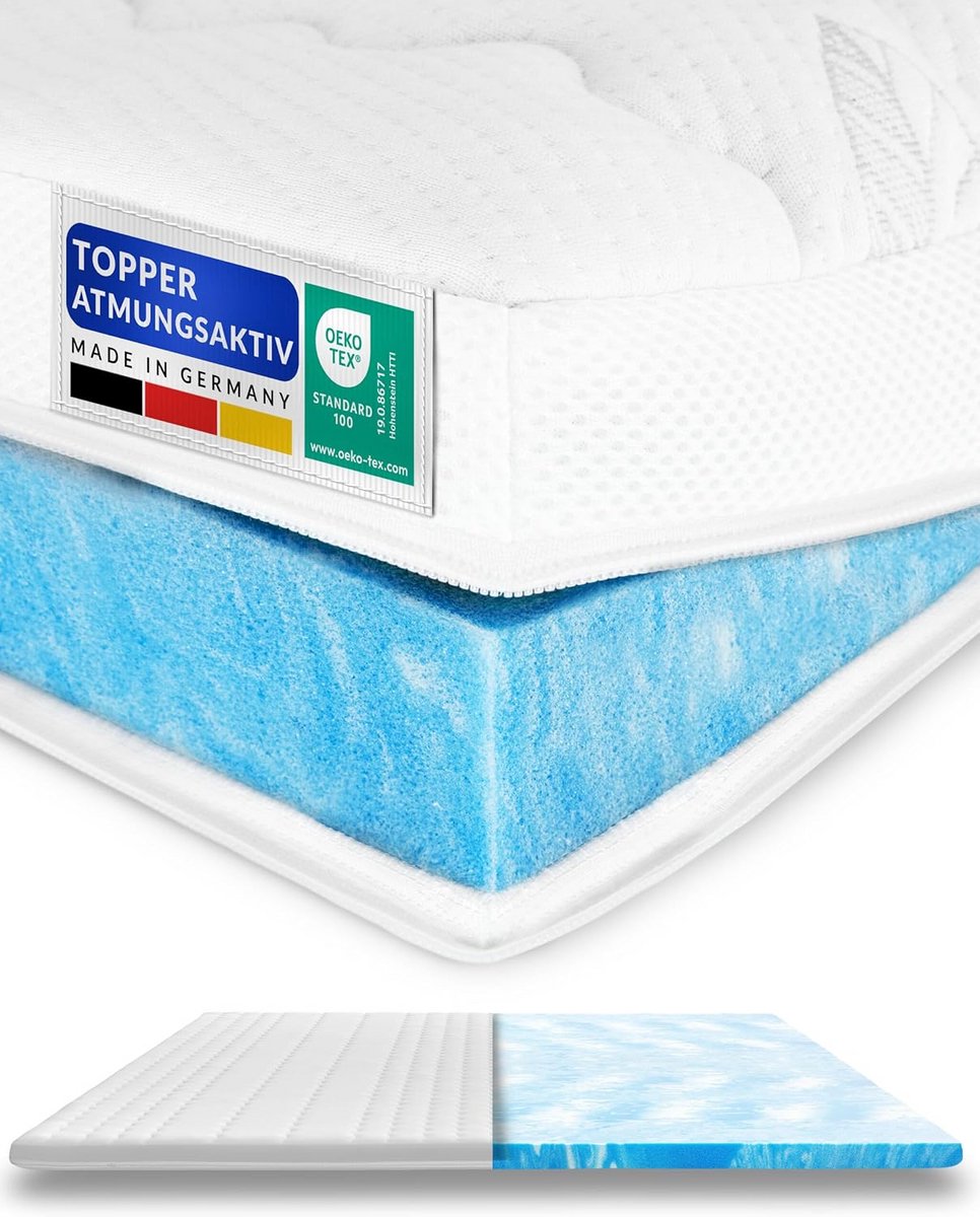 Matras Topper - Matras Verbeteraar - Zachte Slaap - Ademend Hypersoft Schuim - 140 x 200 c