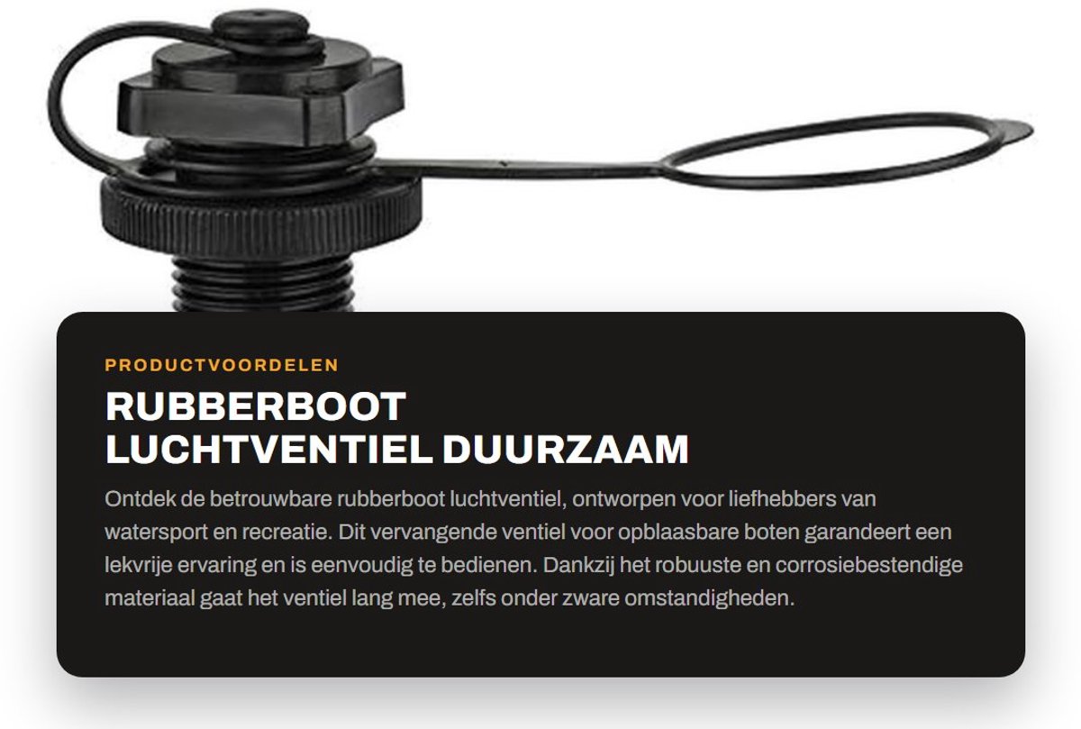 Dailygoods- Luchtventiel Duurzaam 22,9 mm - Vervangend Luchtventiel - Bootluchtwaarde - Corrosiebestendig - Lekvrij Ontwerp - Eenvoudig te Installeren - Opblaasbare Boot