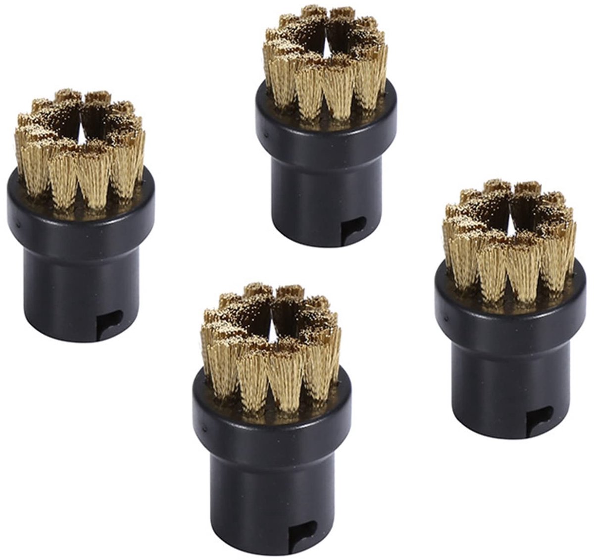 Dailygoods- Stoomreinigingsborstels 4 Stuks - Ronde Borstelset - Accessoires voor Stoomreinigers - Slijtvast en Duurzaam - Compatibel met SC1/SC2/SC3/SC4/SC5/SC7 - Stoomreinigeraccessoires