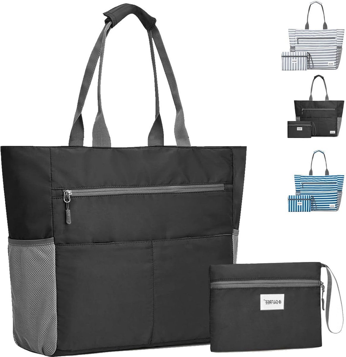 Dailygoods- Strandtas met Rits - Shopper Dames - Waterdichte Strandtas - Grote Shopper - Reistas - Ideaal voor Strand en Winkelen