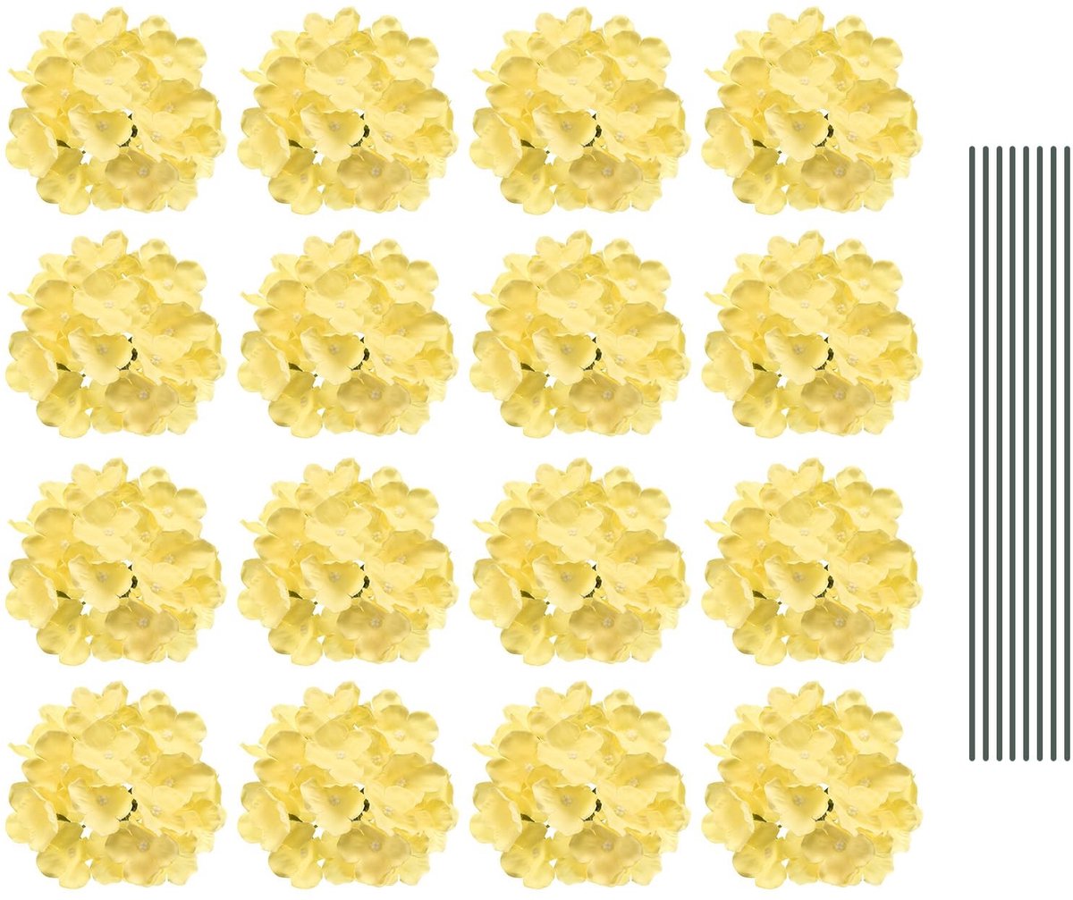 Dailygoods- Kunstbloemen 30 set - Zijden Hortensia Bloemen - Decoratie voor Bruiloft - Tafeldecoratie - Bloemboeketten - Levensecht Uiterlijk - Nep Bloemen
