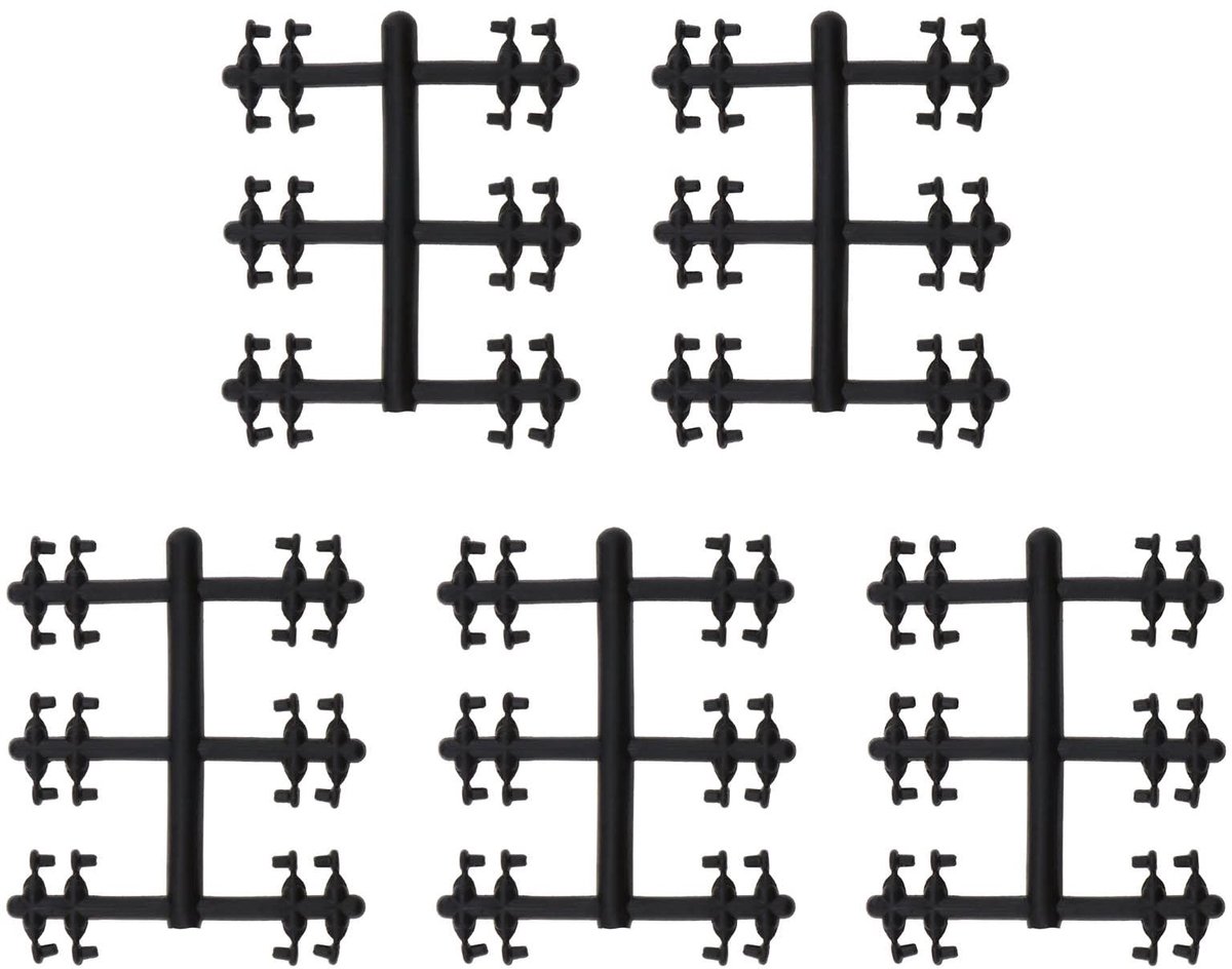 Dailygoods- Haak Stops 120 Stuks - Kunststof Kralen - Duurzaam - Aas Houder - Micro Draaibare Bevestiging - 3 x 2,5 mm - Vishaken
