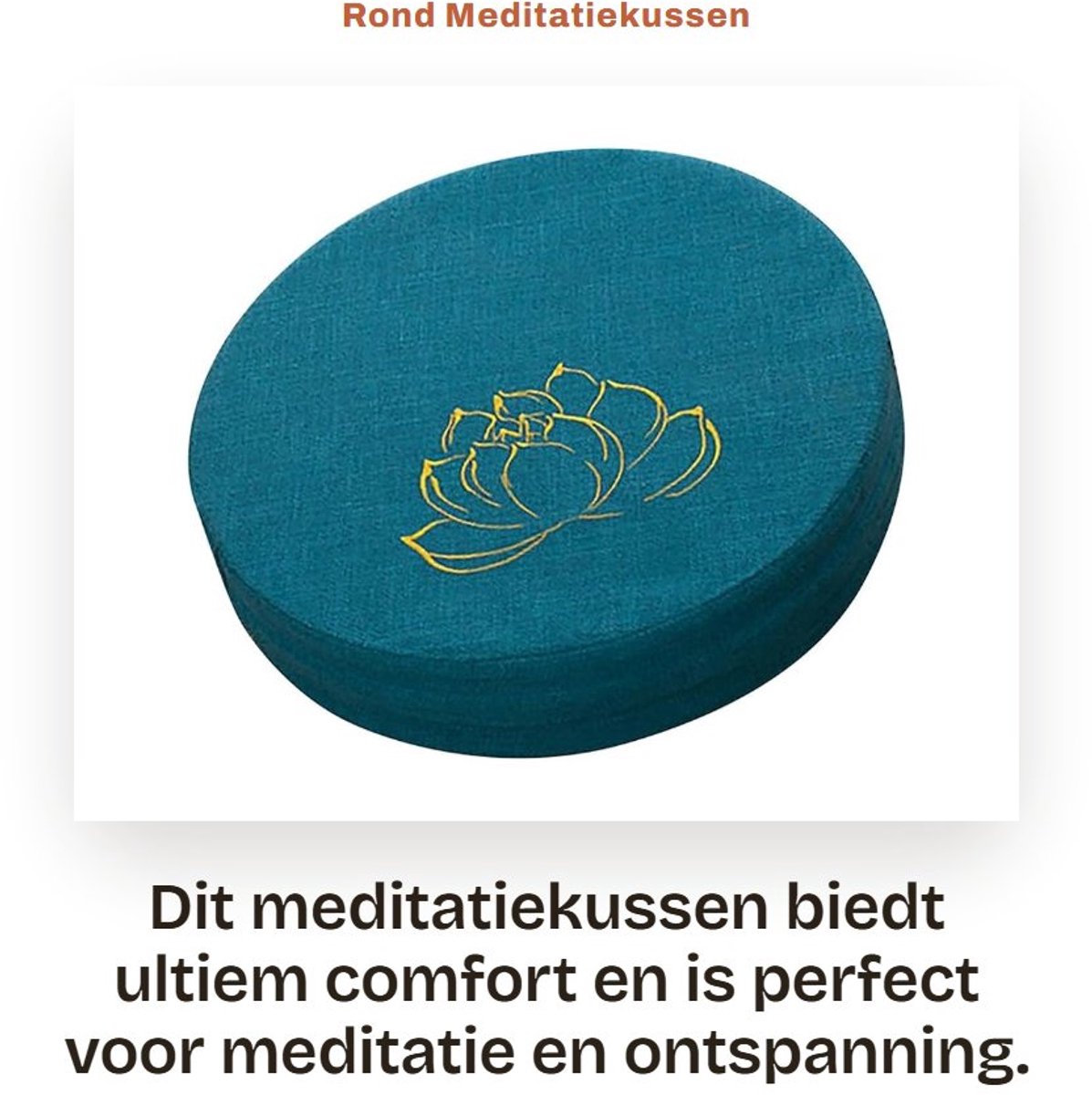 Dailygoods- Meditatiekussen Ultiem Comfort - Ronde Vorm - Duurzaam Linnenmateriaal - Afneembaar/Washbaar - Multifunctioneel Gebruik - Geschikt voor Tatami en Vloer