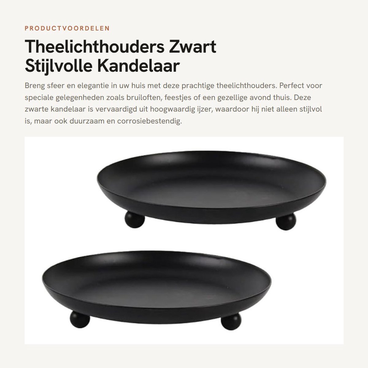 Dailygoods- Theelichthouder 2 Stuks - Kandelaar voor Waskaarsen - Decoratie voor Bruiloft/Feest - Roestvrij Staal - Duurzaam en Corrosiebestendig - Kaarsenhouder