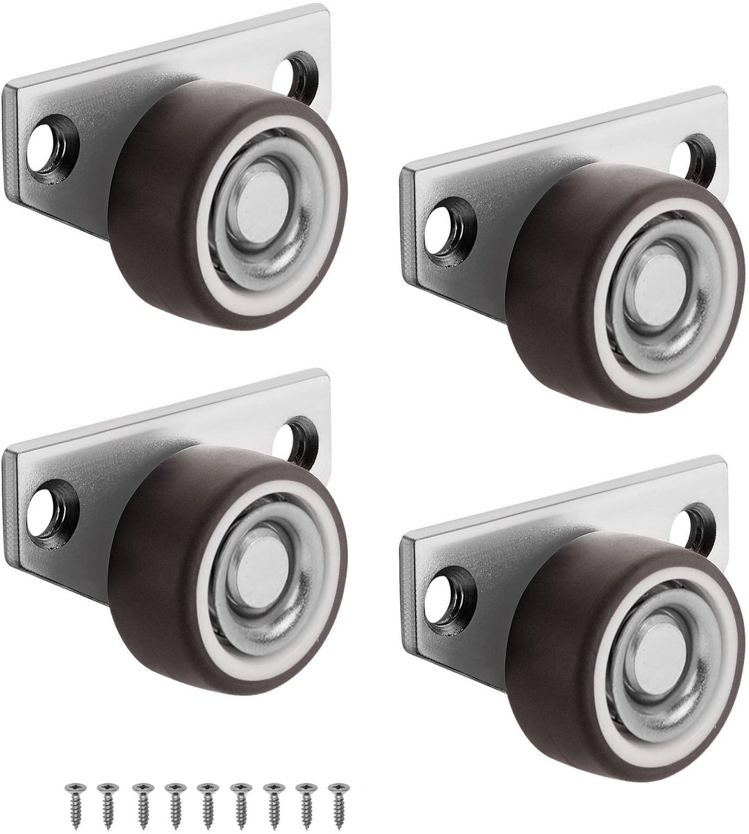 Dailygoods- Meubelwielen set van 4 - Zwenkwielen - Rubber wielen - Universele wielen - Nylon wielen - Schokbestendige behuizing