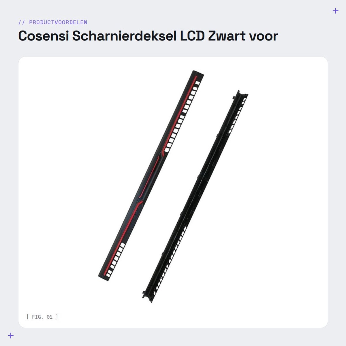 Dailygoods- Scharnierdeksel Hoogwaardig - LCD-deksel - Geschikt voor MSI GS63/GS63VR 6RF/7RF/8RG - Stealth Pro - 1x Deksel met Scharnier - Laptopdeksel