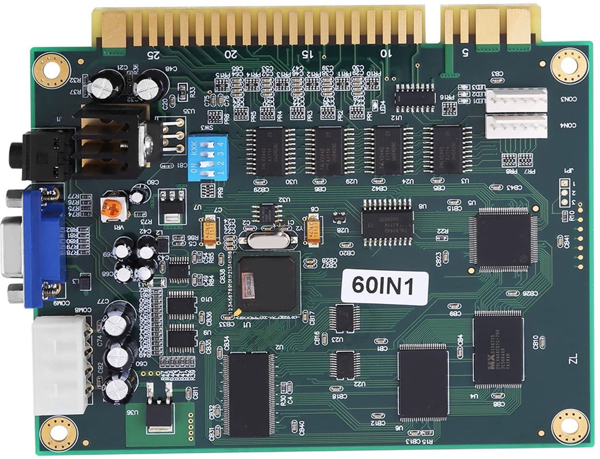Dailygoods- Multicade Board 60 in 1 - Jamma Board - VGA/CGa Output - Ondersteunt Joystick/Trackball - Voor Videokast - Kwaliteitsverbintenis - Jamma Pcb