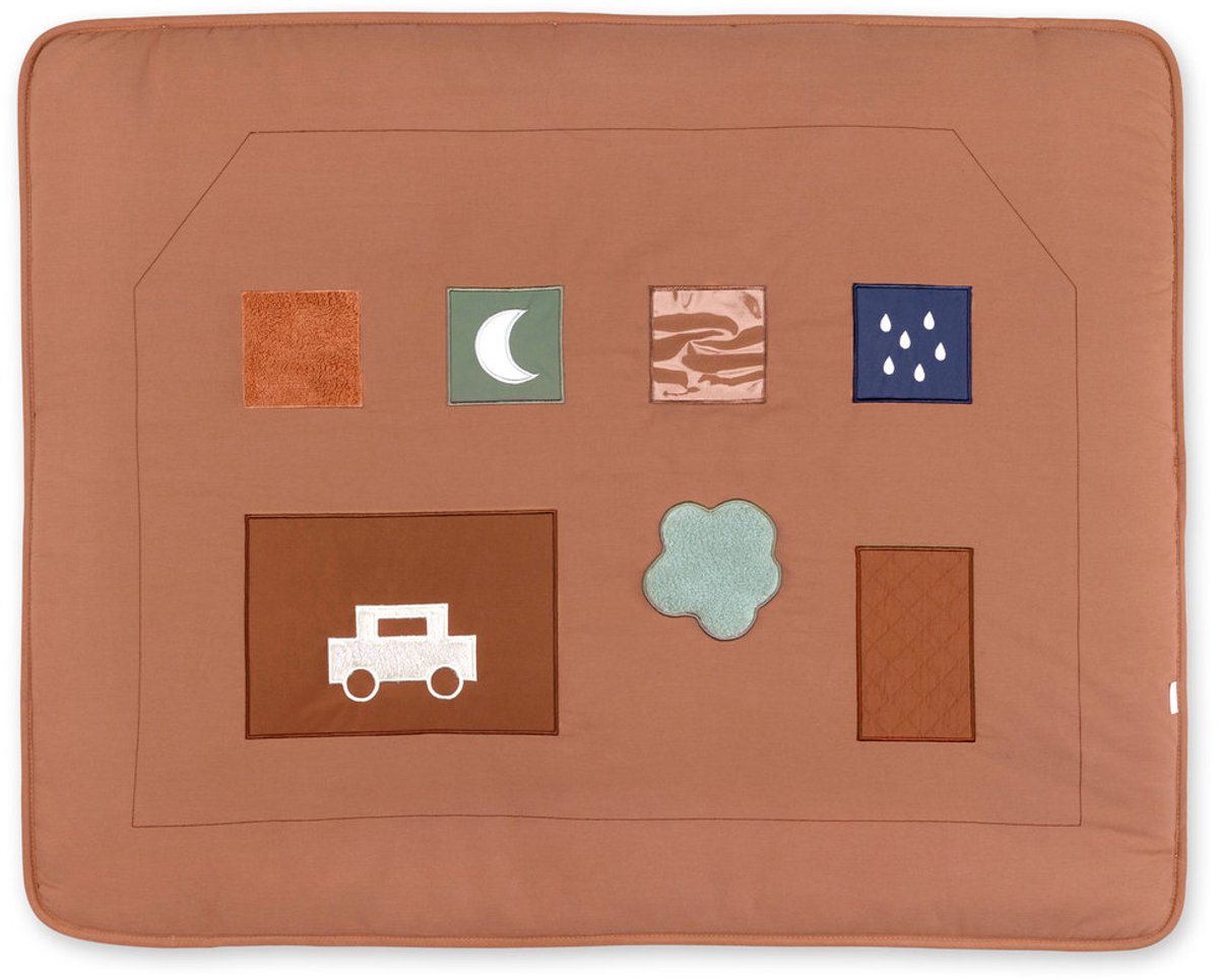 BEMINI Parklegger - 75x95cm - Puur katoen - Moka
