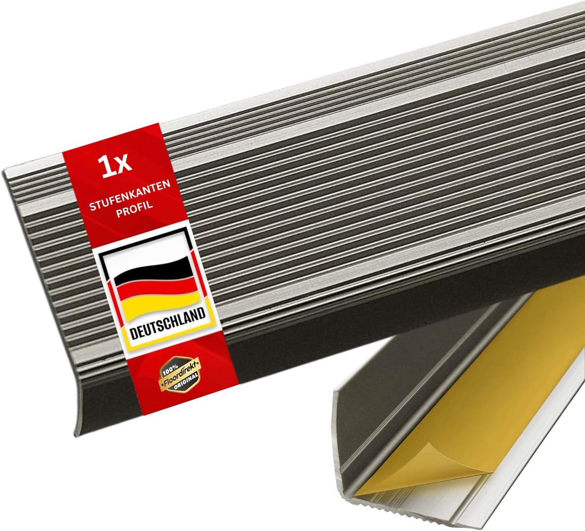 Trapprofiel L-vorm - Randbescherming trap - Traprand afwerken - Aluminium sterk materiaal - 100 cm lengte - Champagne