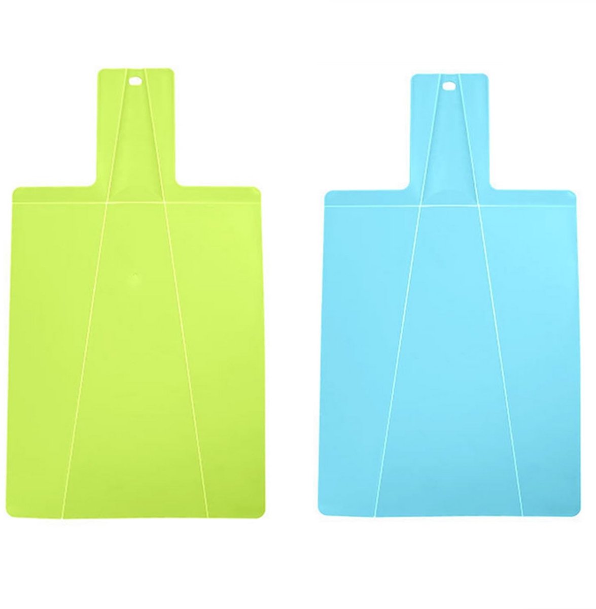 Dailygoods- Snijplank Kunststof - Opvouwbaar - Antislip Oppervlak - Vaatwasmachinebestendig - 2-delige Set - 38,1 x 20,3 cm - Snijmat