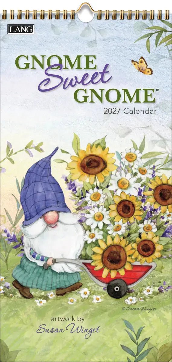 Gnome Sweet Gnome Kalender 2027 Small ( 19,5 cm x 39 cm )