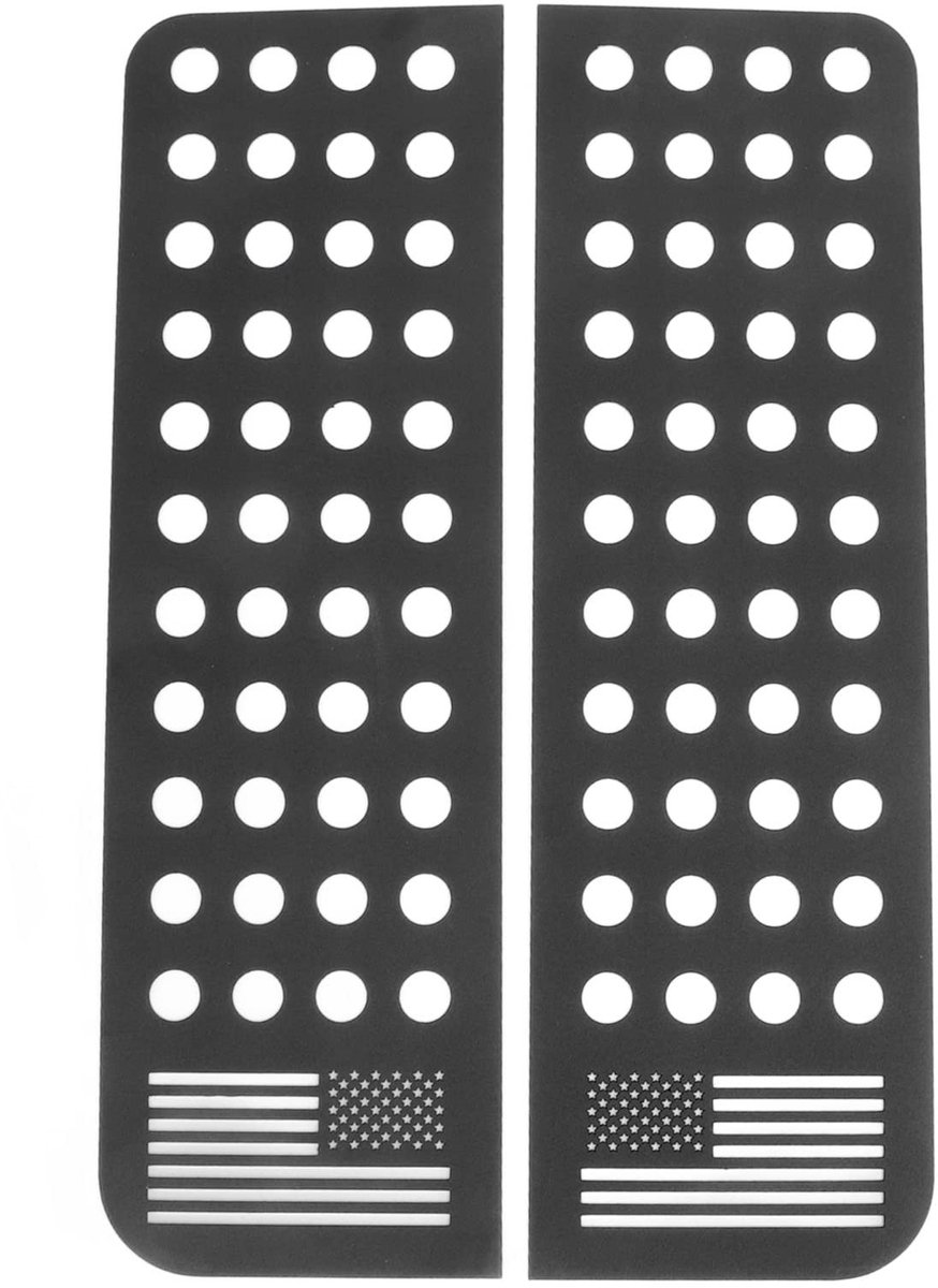 Dailygoods- Raamstickers Achterdeur - 2 Stuks - Aluminium Legering - Voor JK Unlimited 2007-2017 - Duurzaam - Lichtgewicht - Bescherming tegen Krassen - Autostickers