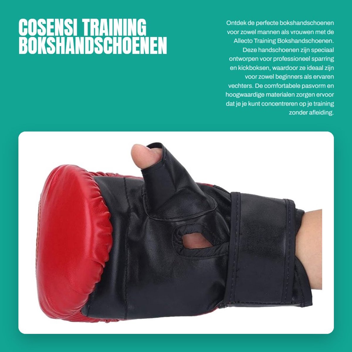 Dailygoods- Bokshandschoenen Professioneel - Training - Sparring - MMA - Comfortabel - Versterkt ontwerp met gewatteerde buffer - Vechthandschoenen