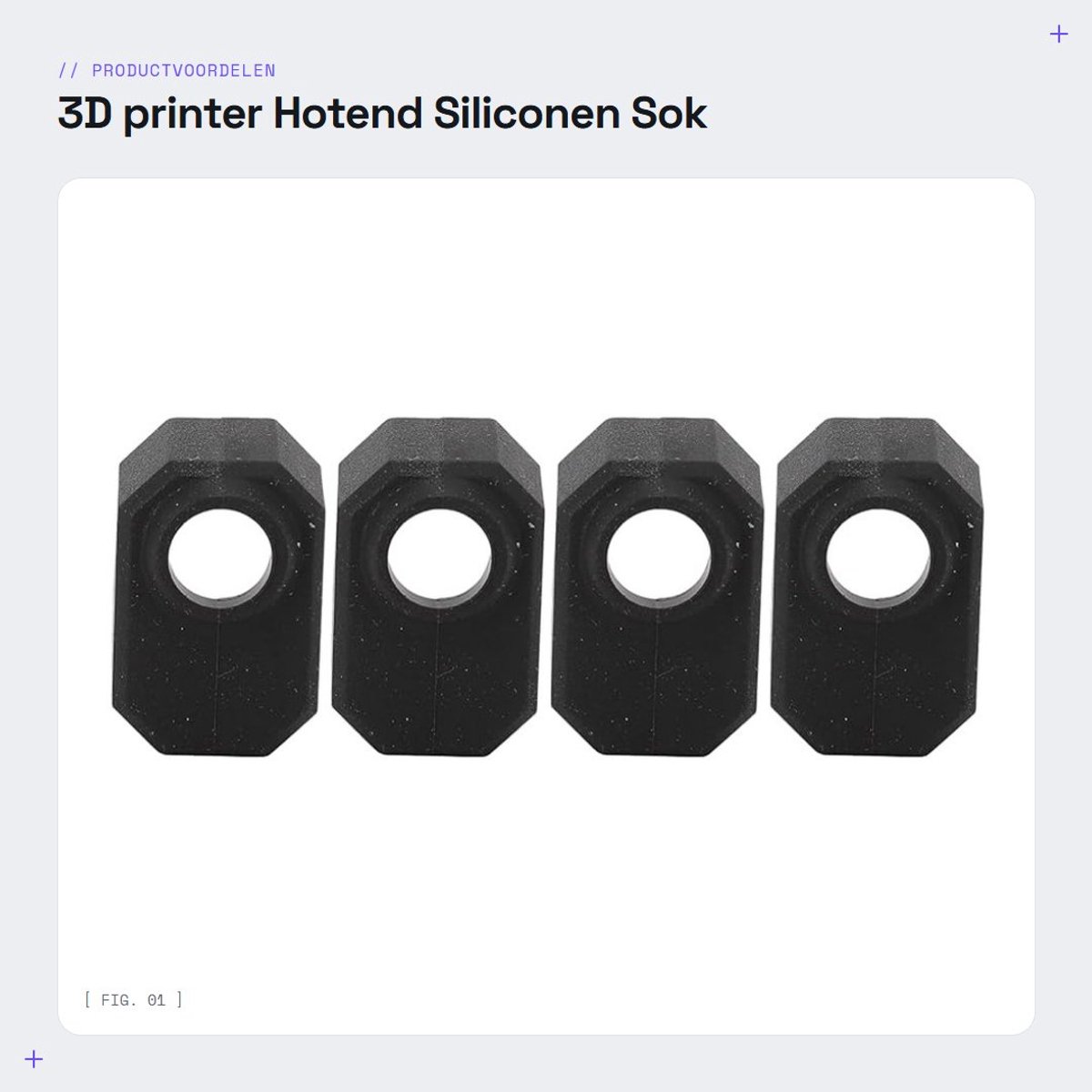 Dailygoods- Siliconen Sok - Compatibel met Prusa MK4/XL - Verwarmerblokafdekking - Bestand tegen Hoge Temperaturen - Eenvoudig te Installeren - Houdt Hot End Temperatuur Stabiel - Verwarmingsblokhoes