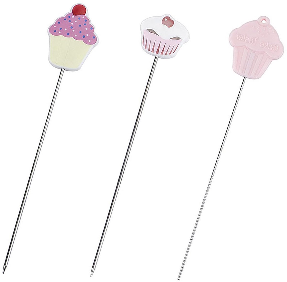 Dailygoods- Taarttester Set van 3 - Roestvrijstalen Bakspies - Taarttestnaalden - Duurzaam Keukengereedschap - Nauwkeurige Gaarheidstest - Caketester
