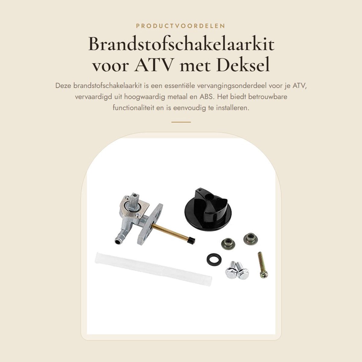 Dailygoods- Brandstofschakelaarkit Gloednieuw - Zilveren Brandstofgastank Petcock - Afsluitklep - Metaal/ABS - Vervanging voor 400X/400EX 09-14 - Inclusief Accessoires - Brandstofklep