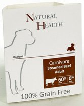 Natural Health Dog Steamed Carnivore Beef omdoos 7x395 gram