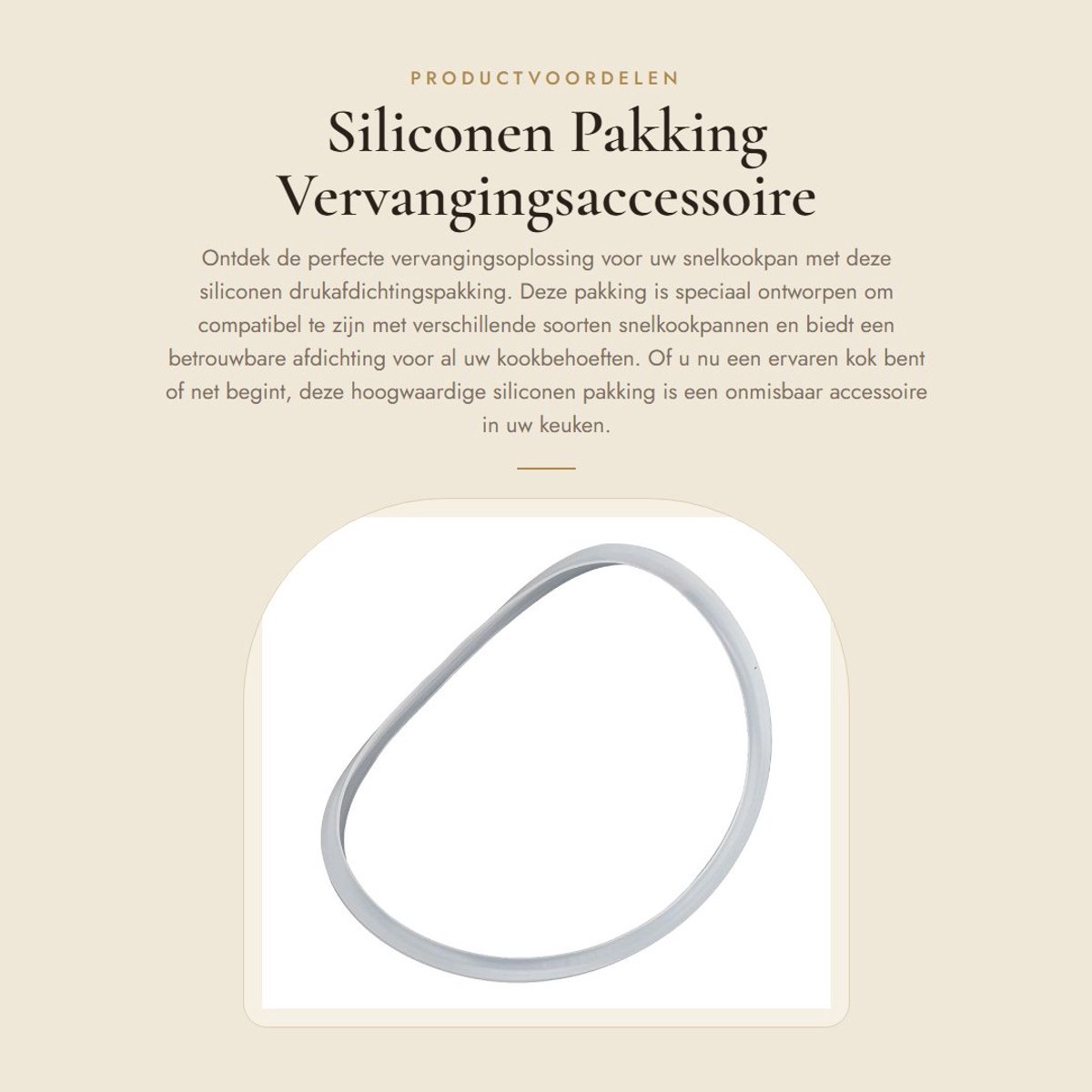Dailygoods- Siliconen Pakking Vervangingsaccessoire - Afdichtring Snelkookpan - Siliconen Drukafdichting - Gemakkelijk Schoon te Maken - Compatibel met Aluminiumlegering - Snelkookpanring