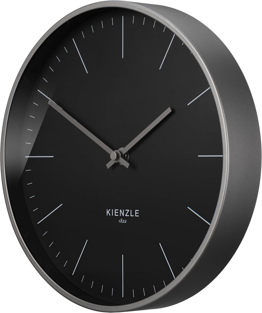 Wandklok Radio - Moderne Klok - Tijd Weergeven - Stille Beweging - 25 cm - Antraciet