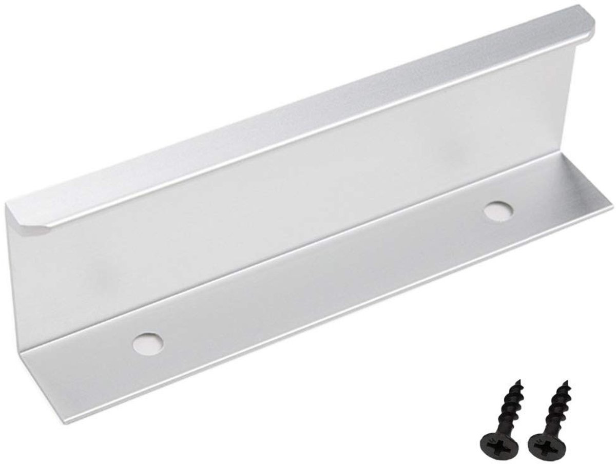 Dailygoods- Ladeknop Aluminiumlegering - Zilver - Handgreep - Minimalistisch - Antislip - Voorgeboorde gaten - 150mm algemeen - Kastknop