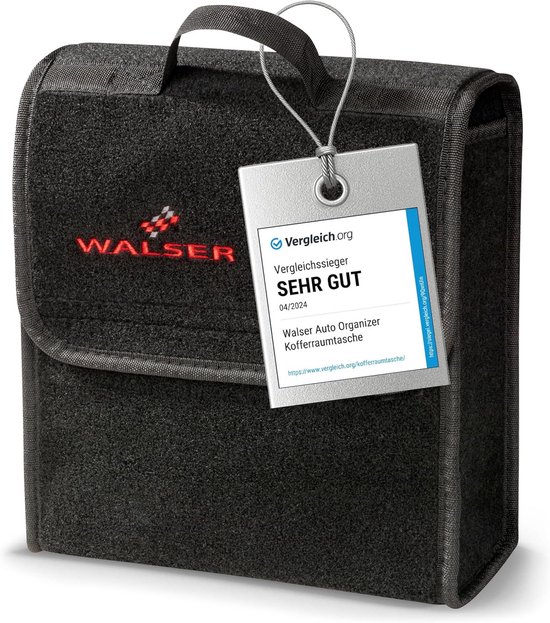 Kofferbak Organizer - Autotas Opbergen - Auto Orde Houden - Stevig Naaldvilt - Maat S 28cm - Zwart