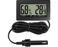Reptielen Thermometer - Vochtigheidsmeter Aquarium - Terrarium Klimaat - Dubbele Meting - 47 cm x 27 cm - Wit