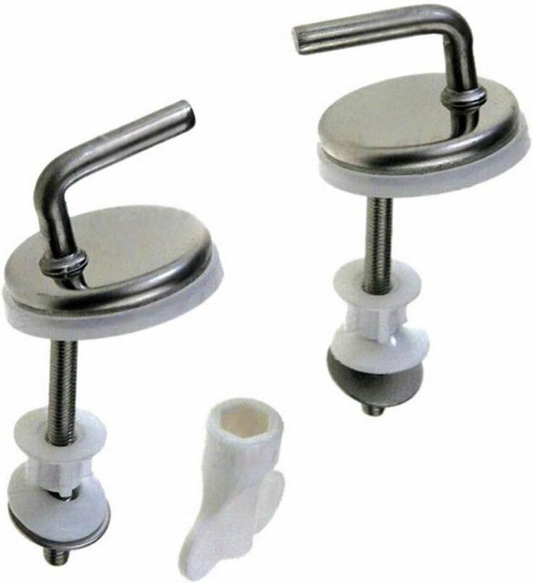 Toiletbril Scharnieren - Toiletzitting Bevestiging - Badkamer Reparatie - Roestvrij Staal - 2 stuks - Zilver