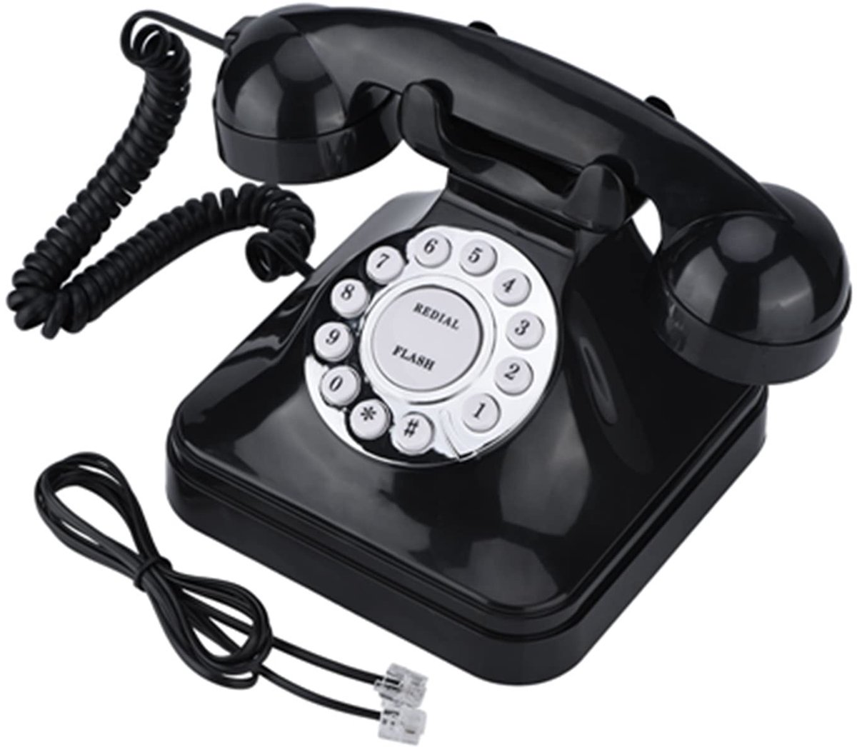Dailygoods- Huistelefoon Vintage Look - Retro Telefoon - Antislip Sokkel - Multifunctioneel - Eenvoudig te Bedienen - Campana-Ring