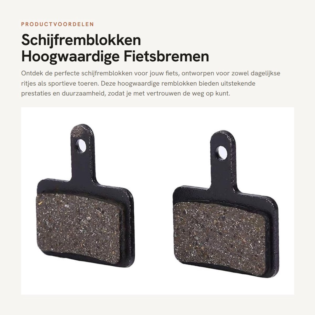 Dailygoods- Schijfremblokken Hoog Kwaliteit - Remblokken Fiets - 2 Stuks - Hars/Metaal - 30 mm - Lichtgewicht 29 g
