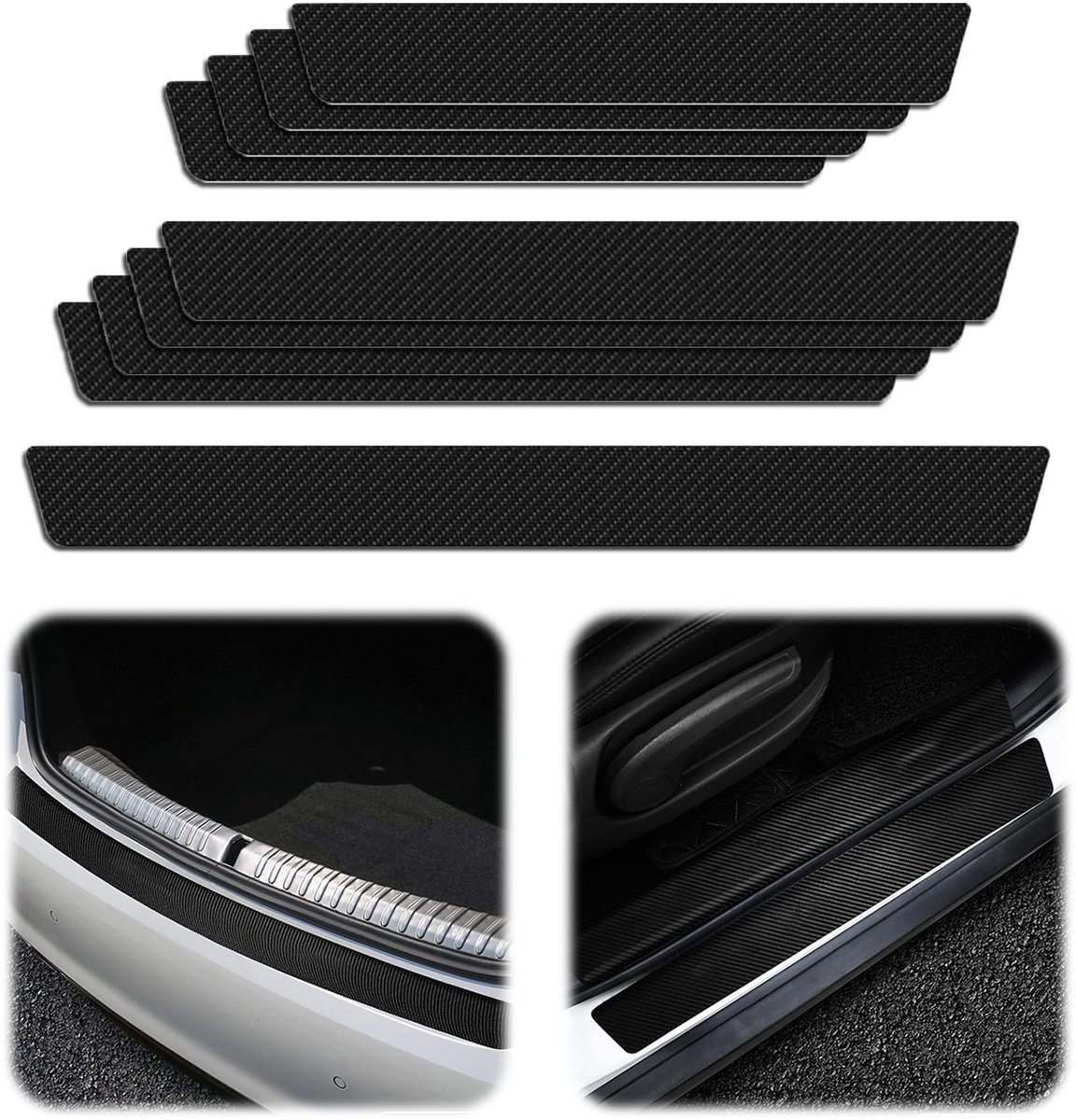 Dailygoods- Instapbeschermers 9 Stuks - Anti-kras - Carbonvezel