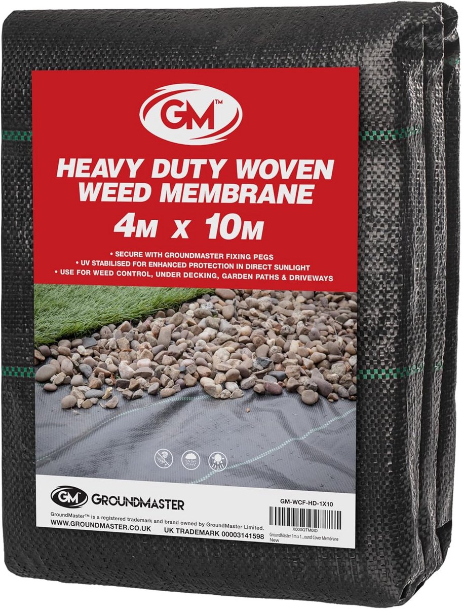Wonddoek - Anti-wonddoek - Tuinonderhoud - Waterdoorlatend - 4x10 meter - Zwart