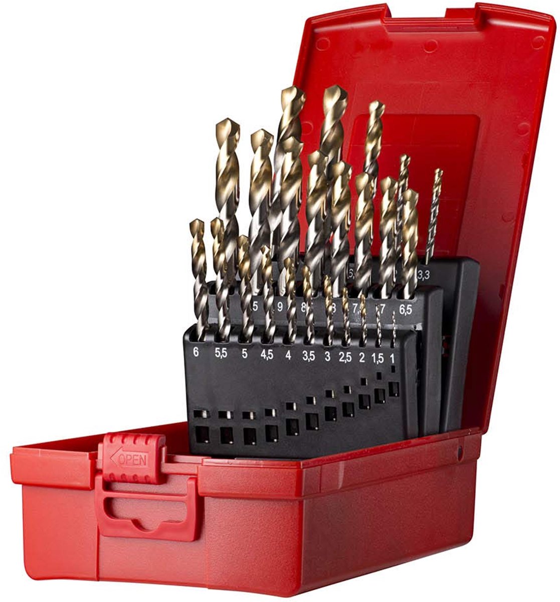 Boorset - Metaalboren - Precisie Boren - HSS TiN Gecoat - 24 Delig - Zilverkleurig