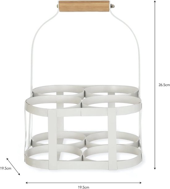 Gepoedercoat metalen melkfleshouder voor 4 flessen - vintage stijl — afbeelding 5