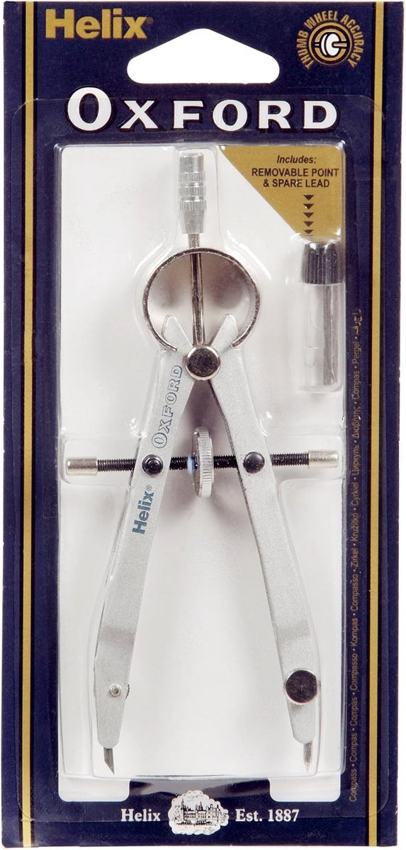 Lente Boog Kompas - Meetinstrument Tekenen - Technisch Tekenen - Precisie Instelling - 8.6 x 2.2 cm - Metaal