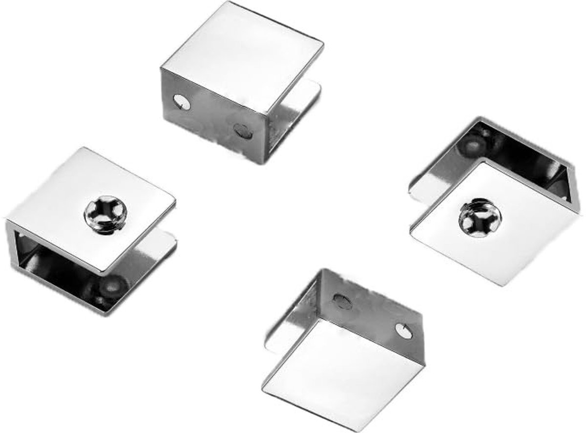 Dailygoods- Plankbeugels 4 Stuks - Zinklegering - Ondersteuning voor Houten/Glazen Planken - Eenvoudige Installatie - Draagkrachtig - Ruimtebesparend - Planksteunen