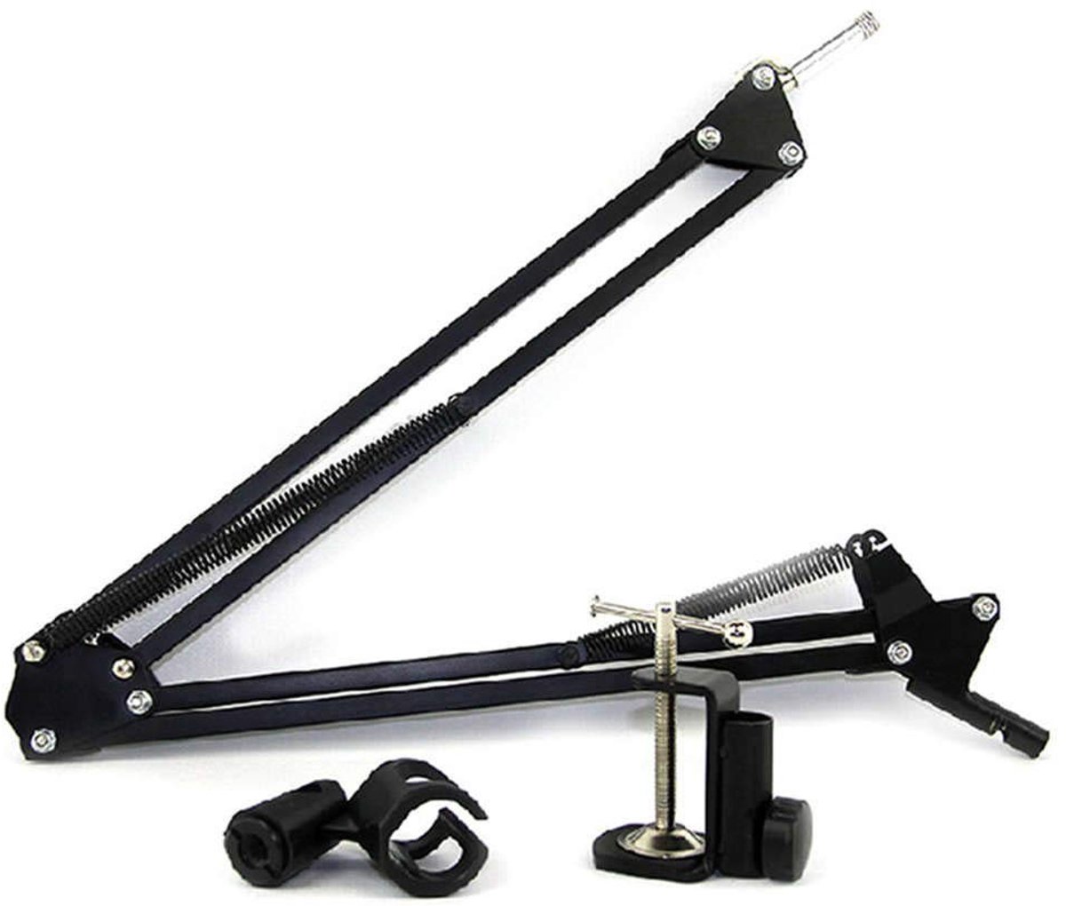 Dailygoods- Microfoonarm Verstelbaar - Microfoonstandaard Bureau - Microfoonstandaard Tafel - Schaararmstandaard - Stalen Frame - Duurzaam en Flexibel