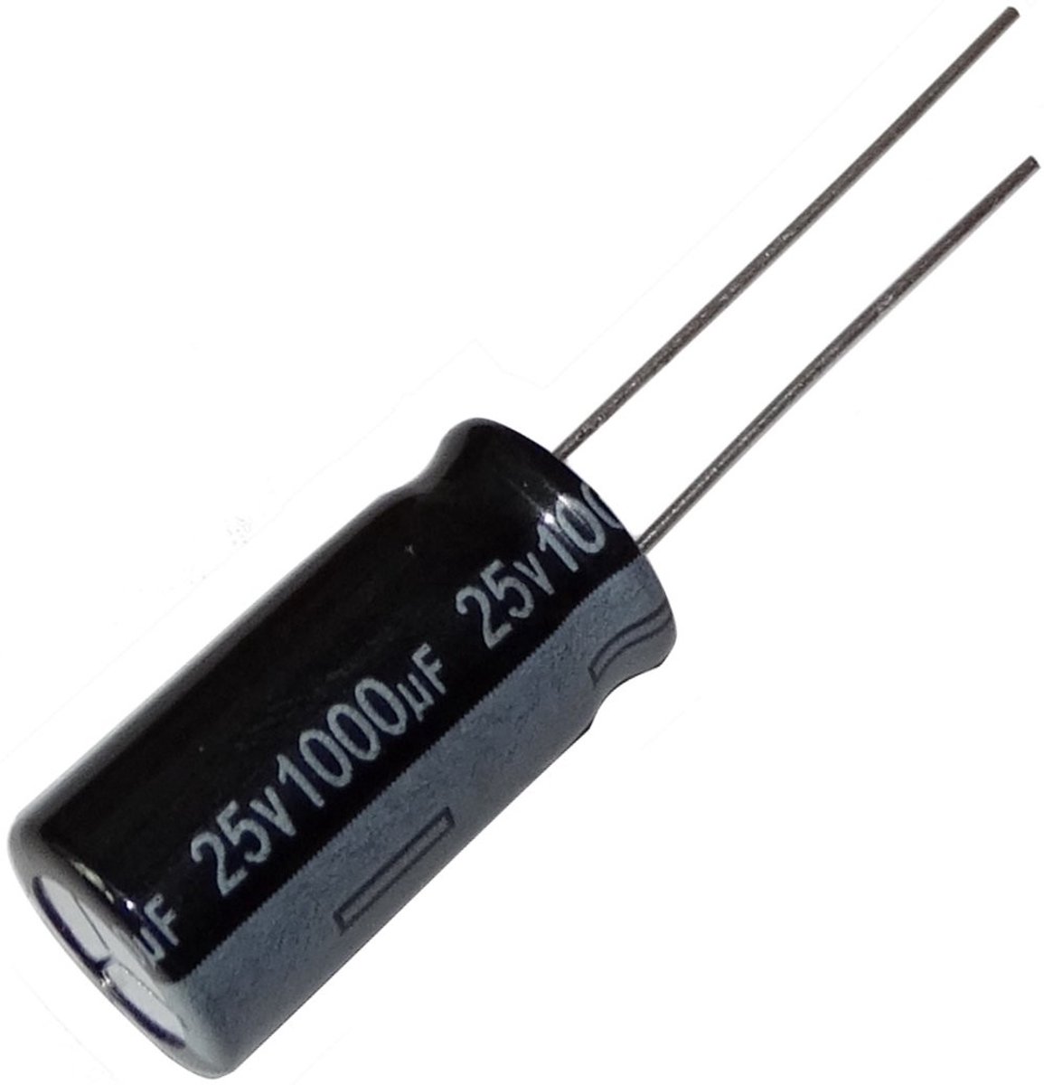 Dailygoods - Chemische Elektrolytische Condensator - 1000µF - Ø10x20mm - 25V - 2000 uur levensduur - Geschikt voor diverse toepassingen
