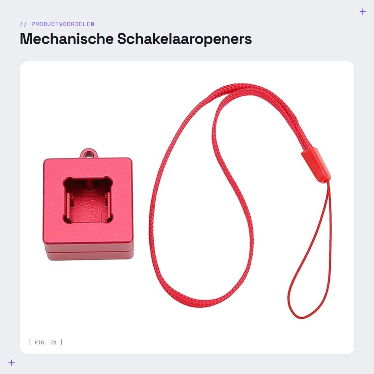 Dailygoods - Mechanische Schakelaaropeners - Toetsenbordtoetsen Schakelaaropener - Aluminium Schachtopener - Rood - Schachtverwijderaar - Geschikt voo...