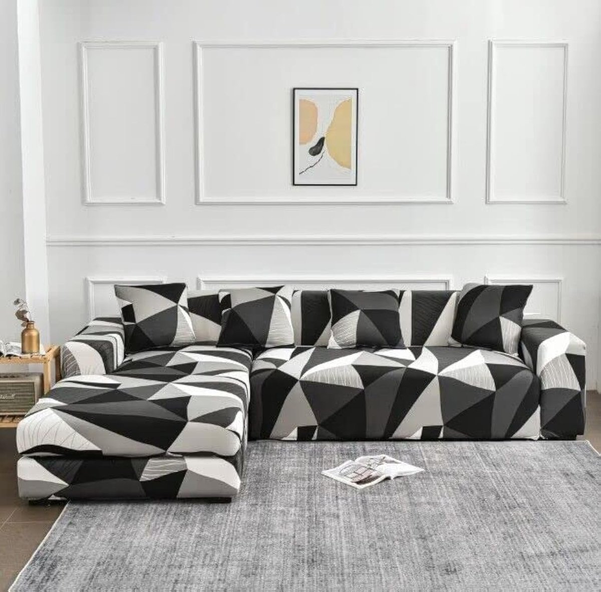 Dailygoods- Stoelhoezen Antislip - Bankhoes 3 Zitsbanken - Polyestervezel - Verwijderbaar - Kreukbestendig - Bescherming tegen krassen